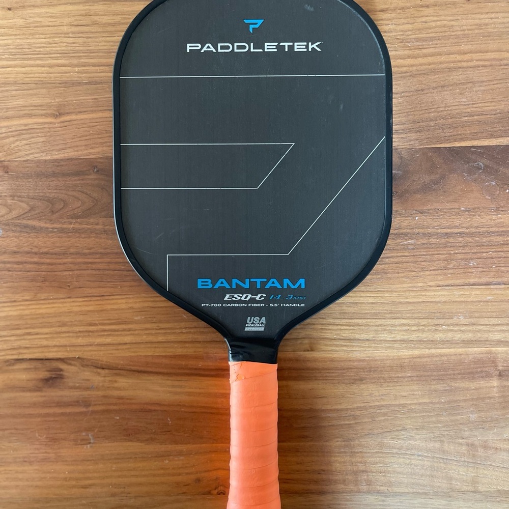 SOLD - Paddletek Bantam ESQ-C 14.3mm Pickleball Paddle - Color Black/Blue